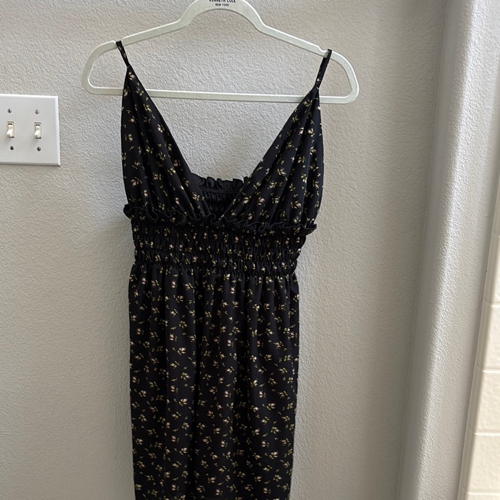Elegant Black Floral Dress